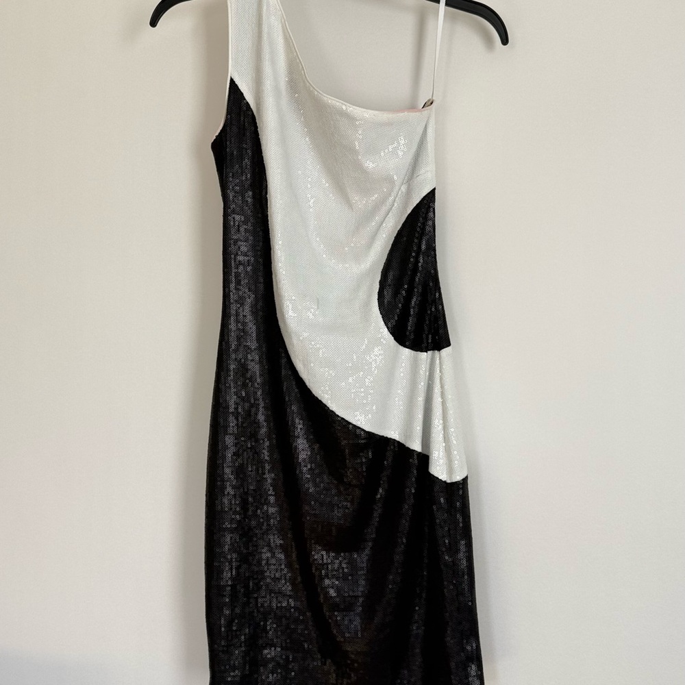 TwentyCluny Monochrome Sequin Mini Dress